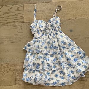 Hello Molly Blue Floral Party Dress